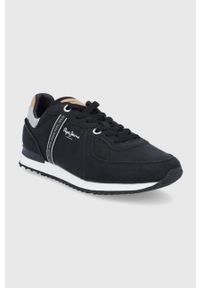 Pepe Jeans Buty Tinker Road kolor czarny. Nosek buta: okrągły. Zapięcie: sznurówki. Kolor: czarny. Materiał: guma #3