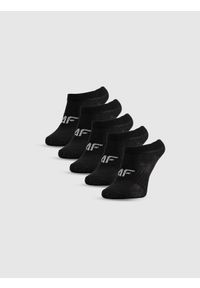 4f - 4F Skarpetki krótkie (5-pack) dziewczęce - czarne 35-37. Kolor: czarny #1