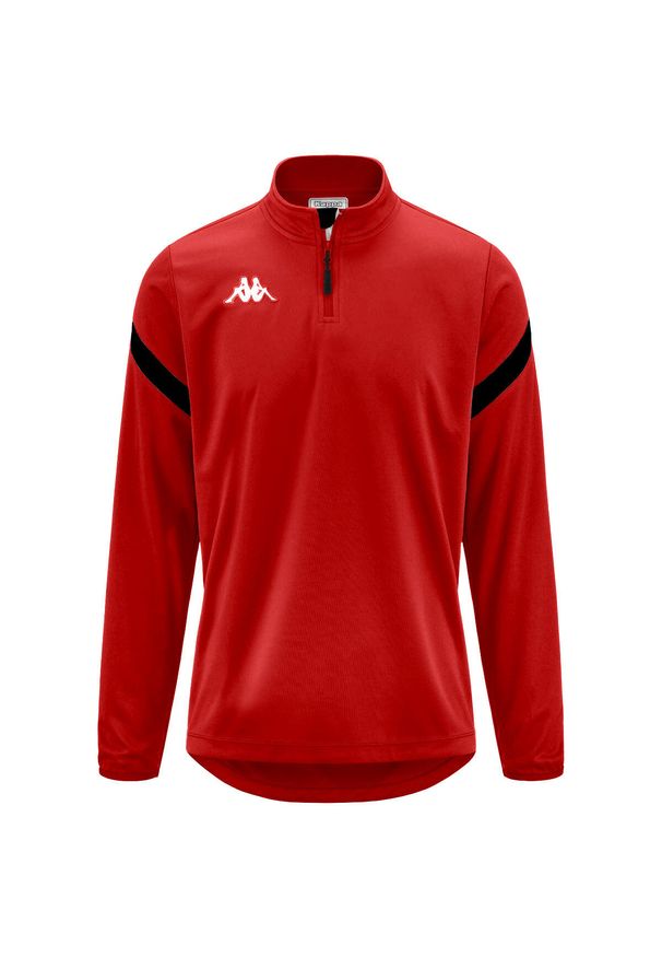 Bluza dresowa 1/2 zip Kappa Dolvole. Kolor: czerwony. Materiał: dresówka. Sport: piłka nożna, fitness