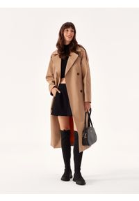 Kazar - Klasyczna czarna torebka skórzana na pasku. Kolor: czarny. Wzór: aplikacja. Materiał: skórzane. Styl: klasyczny #7