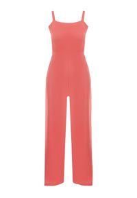 Born2be - Różowy Kombinezon Damyle. Kolor: różowy. Materiał: tkanina. Długość rękawa: na ramiączkach. Długość: długie. Wzór: jednolity, gładki #5