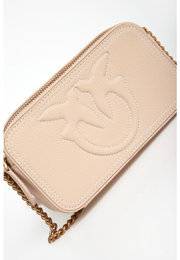 Pinko - Torebka damska skórzana Carrie Camera Case Mini PINKO. Materiał: skórzane