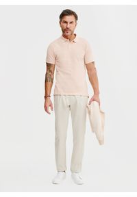 Pako Lorente - PAKO LORENTE – T-shirt polo w kolorze różowym. Okazja: na co dzień. Typ kołnierza: polo. Kolor: szary, różowy, biały. Materiał: bawełna. Styl: casual #6