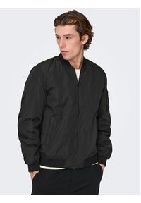 Only & Sons Kurtka bomber Joshua 22023287 Czarny Regular Fit. Kolor: czarny. Materiał: syntetyk