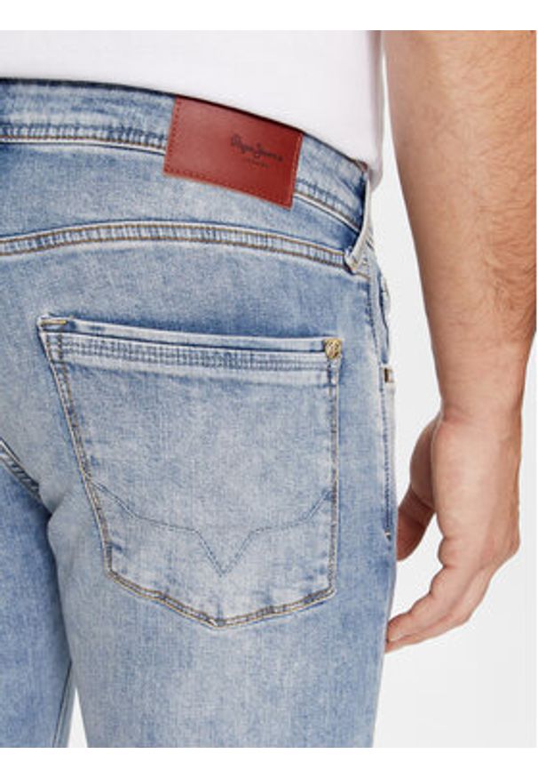 Pepe Jeans Jeansy PM207390MN5 Niebieski Slim Taper Fit. Kolor: niebieski