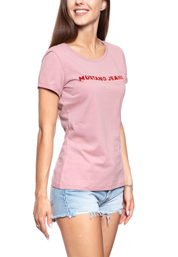 Mustang - MUSTANG T SHIRT DAMSKI Alexia C Print Lilas 1009026 8148. Wzór: nadruk