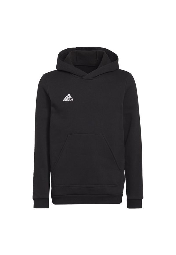 Adidas - Bluza piłkarska dla dzieci adidas Entrada 22 Hoody. Typ kołnierza: kaptur. Kolor: czarny. Materiał: bawełna, poliester. Sport: piłka nożna