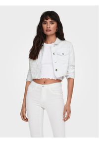 only - ONLY Kurtka jeansowa Wonder 15256098 Biały Regular Fit. Kolor: biały. Materiał: bawełna #1