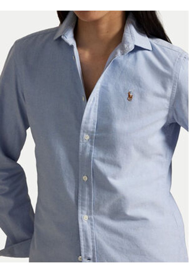Polo Ralph Lauren Koszula 211891377001 Niebieski Regular Fit. Typ kołnierza: polo. Kolor: niebieski. Materiał: bawełna