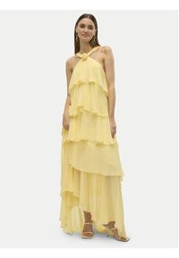 Vero Moda Sukienka wieczorowa Felicia 10295237 Żółty Slim Fit. Kolor: żółty. Materiał: syntetyk. Styl: wizytowy #5
