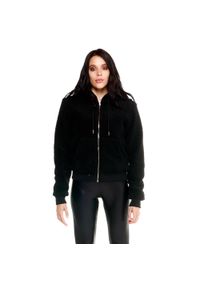 LEONE 1947 APPAREL - Damski zimowy szykowny boks Sherpa Leone. Kolor: czarny. Materiał: tkanina. Sezon: zima. Sport: turystyka piesza
