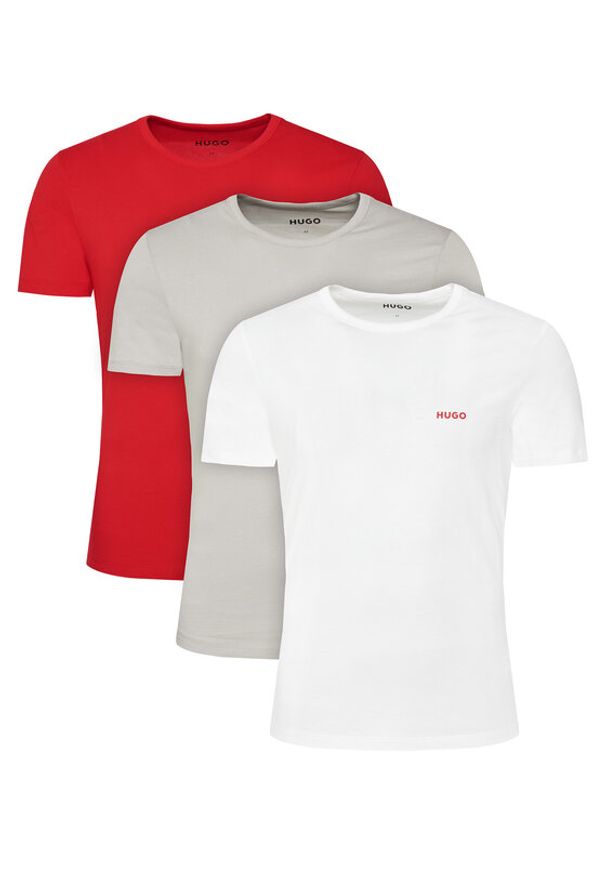 Hugo - HUGO Komplet 3 t-shirtów T-Shirt Rn Triplet P 50532811 Kolorowy Regular Fit. Materiał: bawełna. Wzór: kolorowy