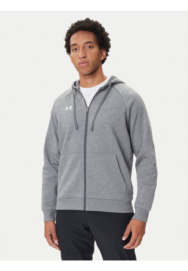 Under Armour Bluza Ua Rival 1379767 Szary Loose Fit. Kolor: szary. Materiał: bawełna