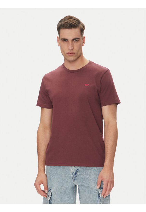 Levi's® T-Shirt Original 56605-0199 Bordowy Standard Fit. Kolor: czerwony. Materiał: bawełna