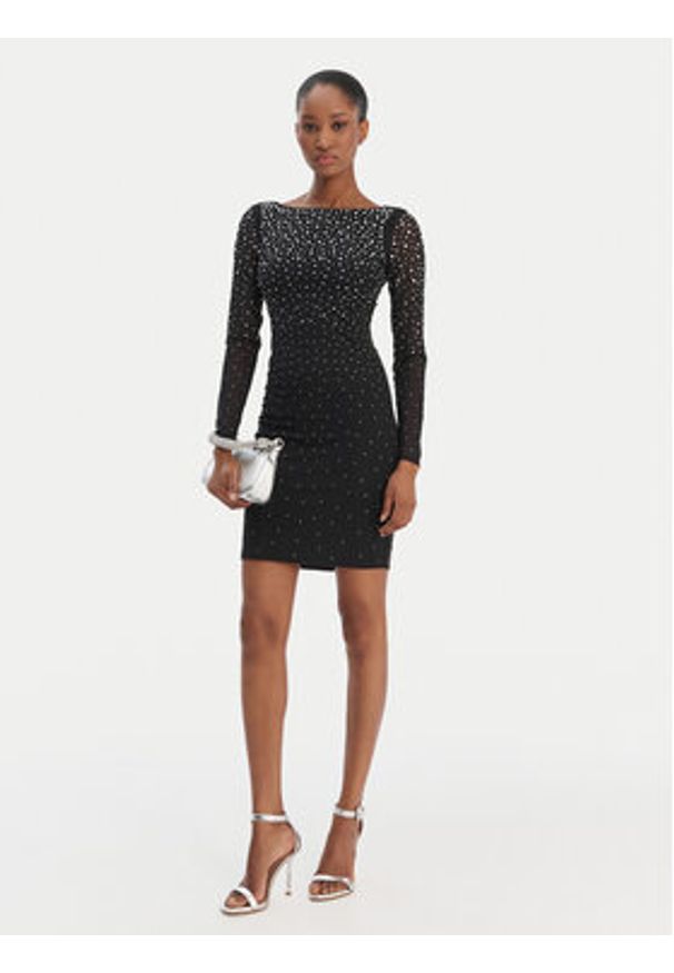 Marciano Guess Sukienka koktajlowa 6RGK02 6218A Czarny Slim Fit. Kolor: czarny. Materiał: syntetyk. Styl: wizytowy