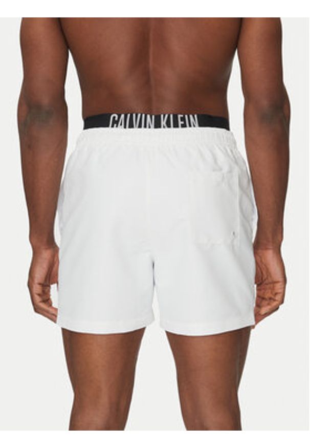 Calvin Klein Swimwear Szorty kąpielowe KM0KM01093 Biały Regular Fit. Kolor: biały. Materiał: syntetyk