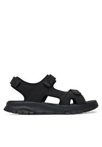 skechers - Skechers Sandały Strap River 205724/BBK Czarny. Kolor: czarny. Materiał: skóra #1