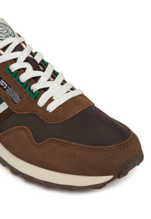 Pepe Jeans Sneakersy Kingston College M PMS400010 Brązowy. Kolor: brązowy. Materiał: zamsz, skóra