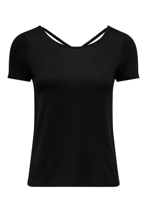 only - ONLY Bluzka Bera 15368588 Czarny Regular Fit. Kolor: czarny. Materiał: wiskoza