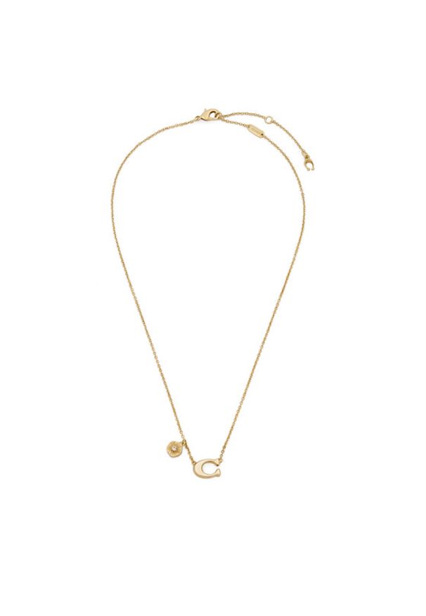 Coach Naszyjnik 37571532 Złoty. Materiał: metalowe. Kolor: złoty