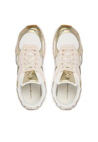 TOMMY HILFIGER - Tommy Hilfiger Sneakersy Th Chic Metallic Retro Runner FW0FW09191 Złoty. Kolor: złoty. Materiał: skóra #2