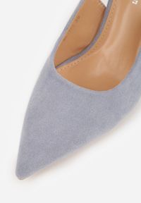 Born2be - Niebieskie Sandały na Szpilce z Odkrytą Piętą Nevilianae. Okazja: na co dzień. Zapięcie: sprzączka. Kolor: niebieski. Materiał: jeans. Obcas: na szpilce. Styl: casual, klasyczny #5