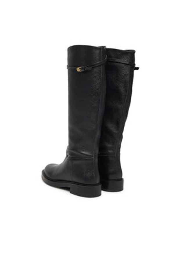 Pollini Oficerki SA26083G0NTD0000 Czarny. Kolor: czarny. Materiał: skóra