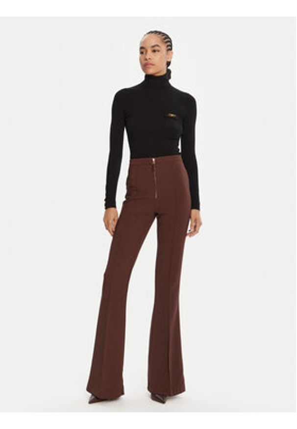 Elisabetta Franchi Spodnie materiałowe PA-122-56E2-V290 Brązowy Regular Fit. Kolor: brązowy. Materiał: syntetyk