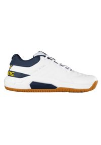 SALMING - Buty halowe Salming Recoil Ultra. Kolor: biały, wielokolorowy, niebieski. Materiał: materiał, syntetyk. Szerokość cholewki: normalna