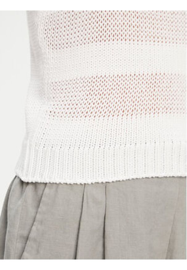 United Colors of Benetton - United Colors Of Benetton Top 1898DH018 Biały Relaxed Fit. Kolor: biały. Materiał: bawełna