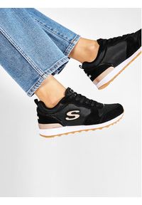 skechers - Skechers Sneakersy Goldn Gurl 111/BLK Czarny. Kolor: czarny. Materiał: materiał