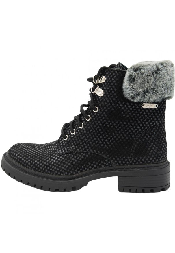 Buty Pepe Jeans Collie Sky, Kobiety. Kolor: czarny. Materiał: materiał. Sport: turystyka piesza