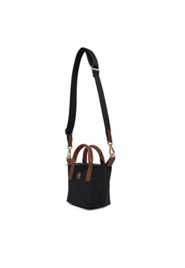 TOMMY HILFIGER - Tommy Hilfiger Torebka Popette Micro Tote AW0AW18368 Czarny. Kolor: czarny
