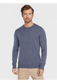 Tom Tailor Sweter 1012819 Niebieski Regular Fit. Kolor: niebieski. Materiał: bawełna