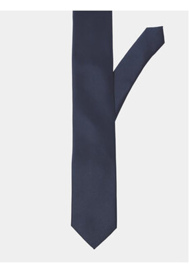 Jack & Jones - Jack&Jones Krawat Solid 12230334 Granatowy. Kolor: niebieski. Materiał: syntetyk