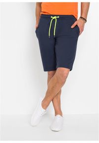 bonprix - Bermudy dresowe. Kolor: niebieski. Materiał: dresówka #1