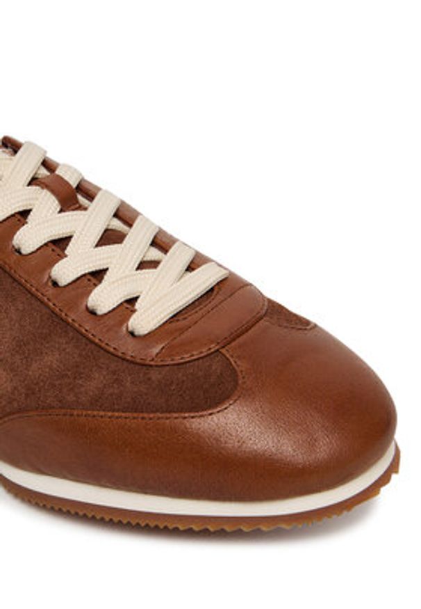 Polo Ralph Lauren Sneakersy 804972893002 Brązowy. Kolor: brązowy. Materiał: zamsz, skóra