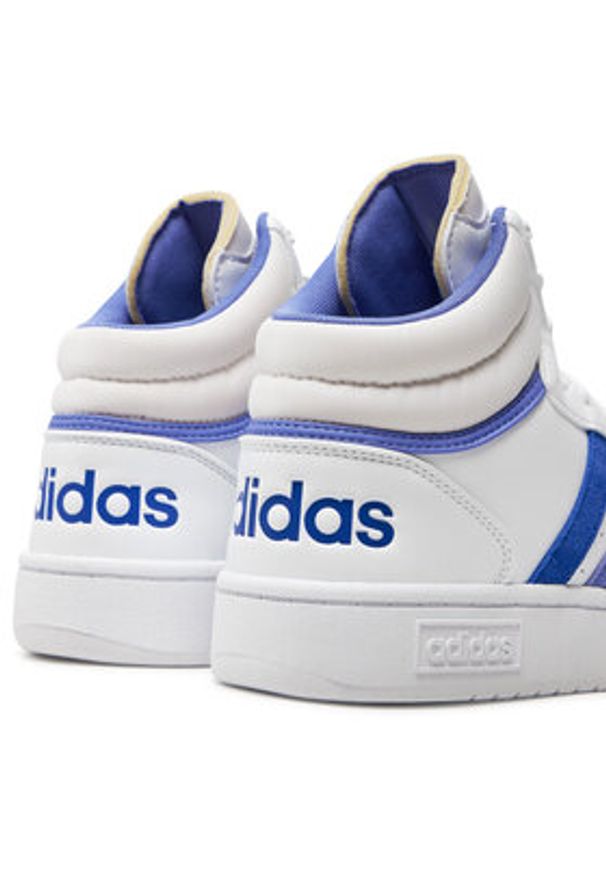 Adidas - adidas Sneakersy Hoops 3.0 Mid IH0161 Biały. Kolor: biały. Materiał: skóra