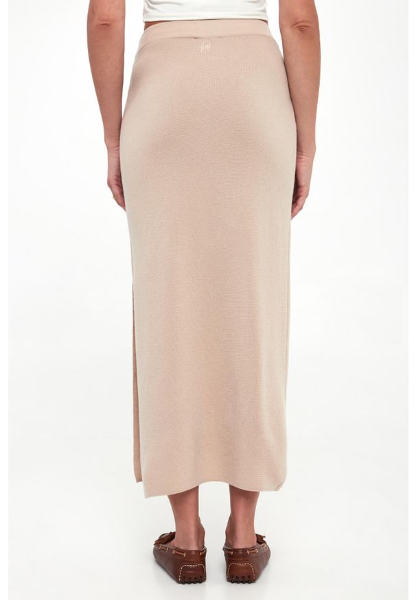 Marella - Spódnica wełniana midi Merce1 MARELLA MONOCHROME. Materiał: wełna