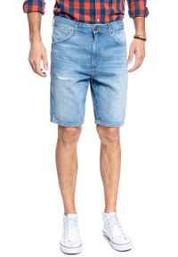 Wrangler - MĘSKIE SZORTY JEANSOWE WRANGLER 5 PKT SHORT RAVE CAVE W14CQ380S. Materiał: jeans #6