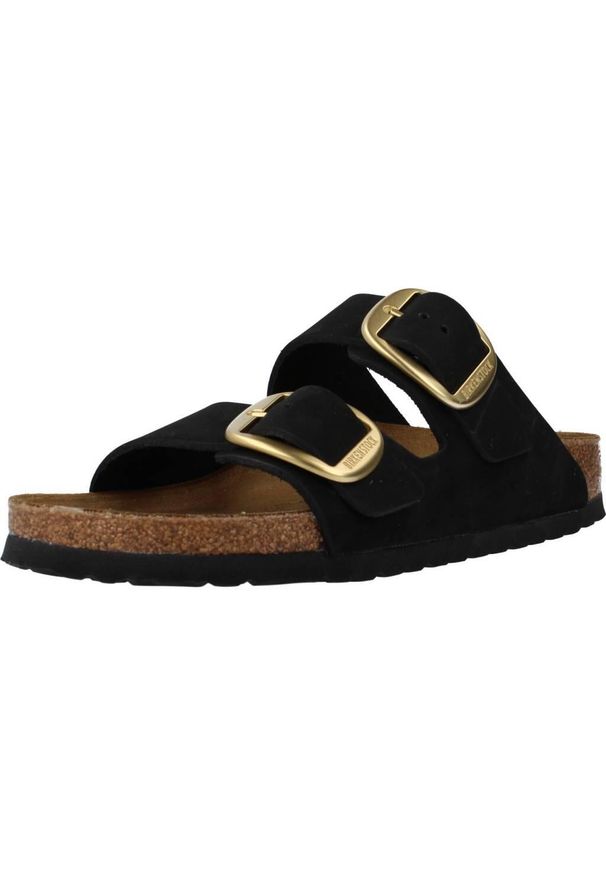 Klapki damskie Birkenstock Arizona Big Buckle. Zapięcie: bez zapięcia. Kolor: czarny. Materiał: skóra. Sport: turystyka piesza