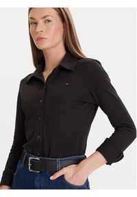 TOMMY HILFIGER - Tommy Hilfiger Koszula 1985 WW0WW43528 Czarny Slim Fit. Kolor: czarny. Materiał: bawełna #5