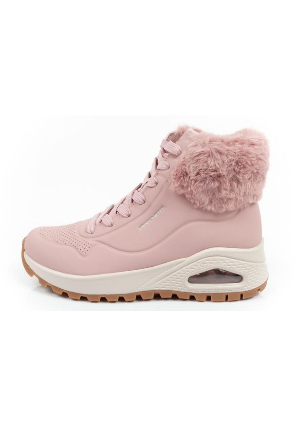 skechers - Buty sportowe Skechers Uno Rugged. Kolor: różowy. Materiał: skóra, syntetyk. Szerokość cholewki: normalna. Wzór: gładki