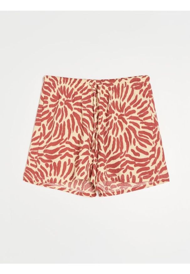 Sinsay - Wzorzyste szorty z wiązaniem - wielobarwny