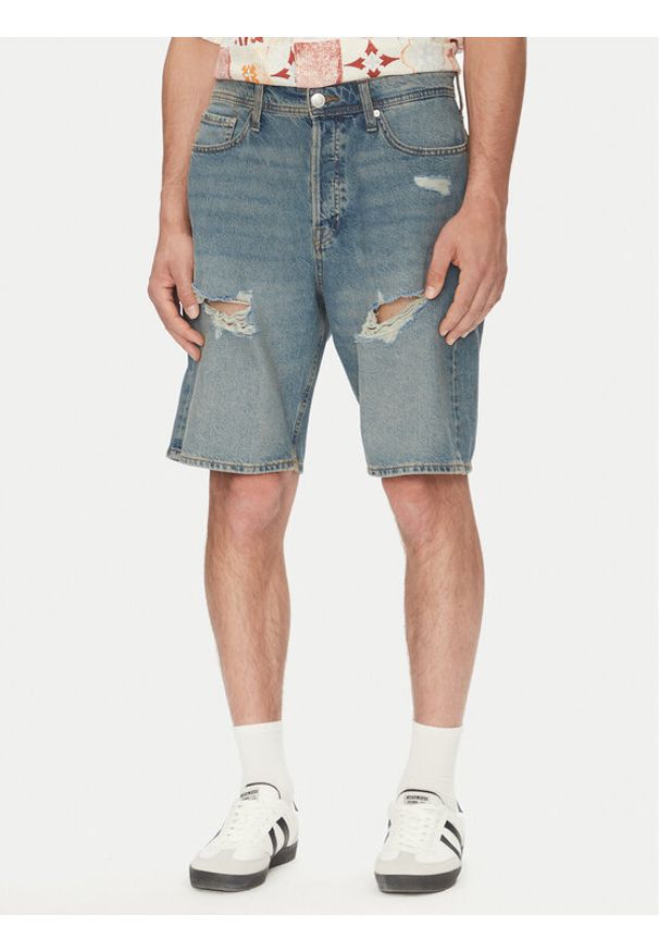 Jack & Jones - Jack&Jones Szorty jeansowe Alex 12274957 Niebieski Loose Fit. Kolor: niebieski. Materiał: bawełna