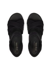 skechers - Skechers Sandały 163534/BBK Czarny. Kolor: czarny. Materiał: skóra #5