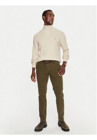 TOMMY HILFIGER - Tommy Hilfiger Spodnie materiałowe MW0MW32932 Khaki Regular Fit. Kolor: brązowy. Materiał: sztruks #5