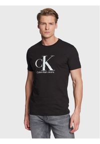 Calvin Klein Jeans T-Shirt J30J323299 Czarny Slim Fit. Kolor: czarny. Materiał: bawełna
