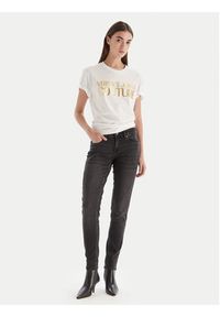 Versace Jeans Couture T-Shirt 79GAHT05 CJ00T Biały Regular Fit. Kolor: biały. Materiał: bawełna #4