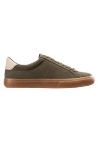 Iguana - Męskie Zamszowe Buty Sportowe Welker. Kolor: zielony. Materiał: zamsz. Sport: turystyka piesza